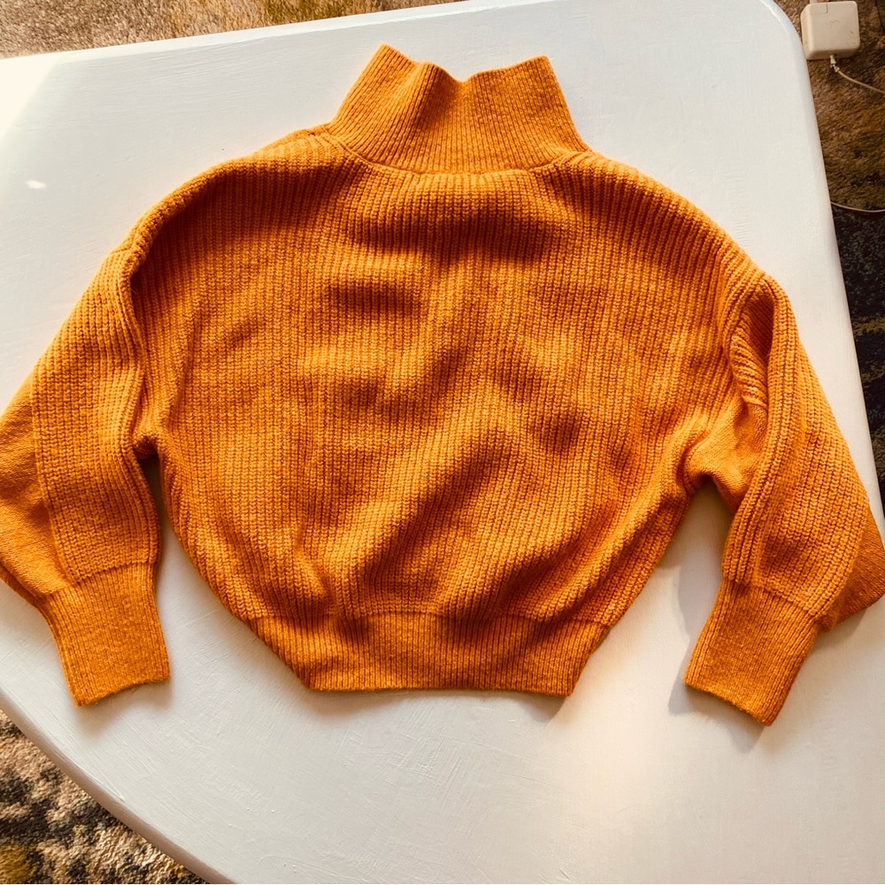 Orange UO Quarter Zip Sweater - Picture 3 of 5